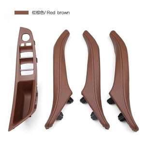 Bmw F10 F11 F18 <b>Door</b> Handle Covers Leather <b>Trim</b> Black Brown Reddish Brown Interior Car Accessory - Product Image 3