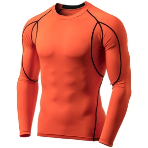 Camisas de compresión para hombre, ropa de gimnasio atlético, protector de sarpullido - Product Image 1