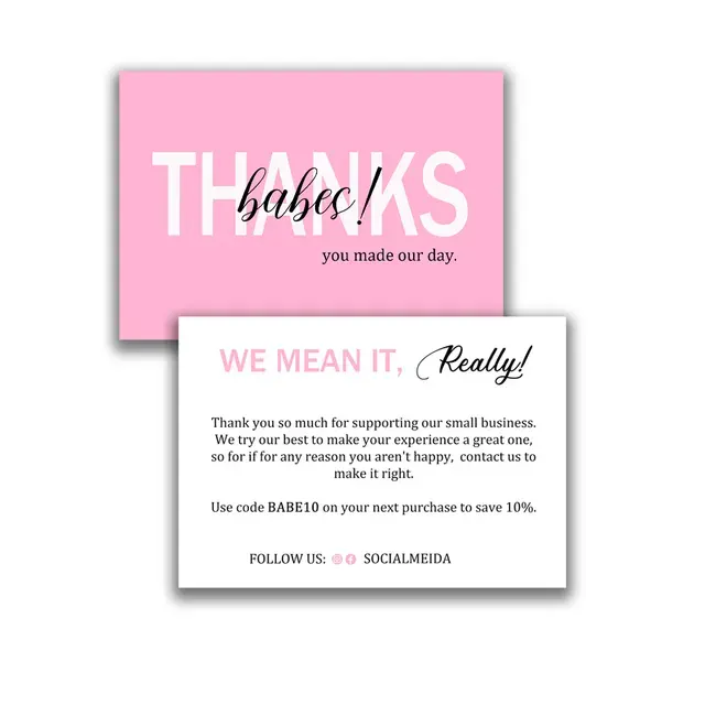 Personalized thank you card Minimalist Small Business Thank You Card Thank You For Your Order Modern Thank You Package Insert