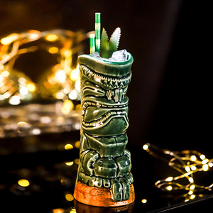 Tazas Geeki Tiki de Cerá<span class=keywords><strong>mica</strong></span> al por Mayor, Tazas de Cerveza Creativas de Cerá<span class=keywords><strong>mica</strong></span> Estilo Tiki Coleccionables de Terror - Product Image 4