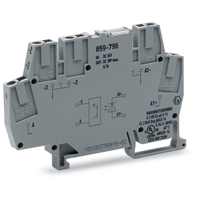 859-796 859 Optocoupler Module, 0.1 A, 2-Wire Contact, 300 V V Coil