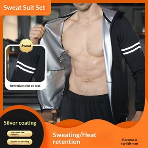 Tuta Sportiva Estiva da Uomo per Corsa e Fitness, 100% Nylon, Giacca con Cappuccio Riflettente a Lunghezza Intera, Taglie Grandi - Product Image 2