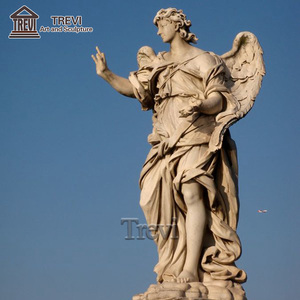 Famosa Statua di <span class=keywords><strong>Angelo</strong></span> <span class=keywords><strong>Maschio</strong></span> a Grandezza Naturale in Marmo Bianco, Scultura di <span class=keywords><strong>Angelo</strong></span> <span class=keywords><strong>Maschio</strong></span> - Product Image 4