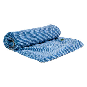 Couverture chauffante portable 170x50 cm en polyester bleu, coussin chauffant à brancher pour le maintien au chaud des épaules, du cou et de la taille - Product Image 1