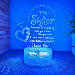 Veilleuse LED 3D moderne Télécommande 7 couleurs Chambre à coucher Atmosphère Multi-Occasion Cadeau Taille moyenne - Product Image 1