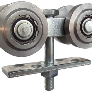 Roue de porte coulissante en fonte <span class=keywords><strong>pour</strong></span> porte suspendue, roue de <span class=keywords><strong>rail</strong></span> à rouleaux de 1000 kg de charge - Product Image 1