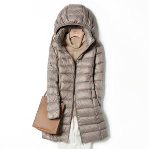 Vestes d'hiver pour femmes décontractées et fines 2023, sans capuche, longues, <span class=keywords><strong>ultra</strong></span> légères, fines, chaudes, couleur unie, en duvet - Product Image 6