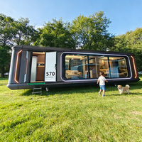 Maison préfabriquée en acier Luban Cabin, capsule mobile, conteneur avec cuisine, design moderne pour utilisation hôtelière