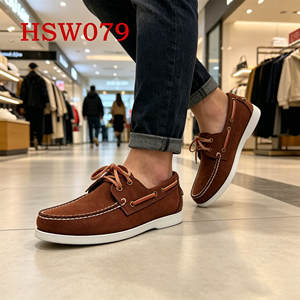 CXT, Zapatos Náuticos Clásicos de Cuero Crazy Horse Marrón Oscuro de Alta Gama, Zapatos Casuales para Hombre Resistentes a los Olores para Caminar por la Calle HSW079 - Product Image 3