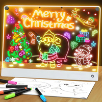 RGB Rüya Led Işık Modlu Neon LED Çizim Tahtası Dokunmatik Anahtarlı USB Girişli Gece Lambası Tablet Eğitici Çizim Hediyeleri Çocuklar İçin