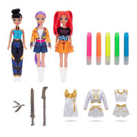 Hochwertiges 29cm DIY Goldenes Vinyl-Plastik-Modellspielzeug mit Komplettem Outfit und Zubehör, Kreativ-Lernspielzeug, Handgefertigte Gelstifte