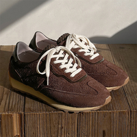 Chaussures de sport unisexes rétro à lacets et semelle épaisse, style tendance, personnalisables avec logo OEM, pour la marche et le fitness, pour hommes et femmes