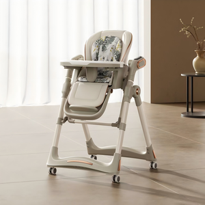 Chaise haute bébé 4-en-1 moderne et luxueuse en plastique, convertible en balancelle, réglable en hauteur, pour repas et chambre <span class=keywords><strong>d</strong></span>'enfant - Product Image 2