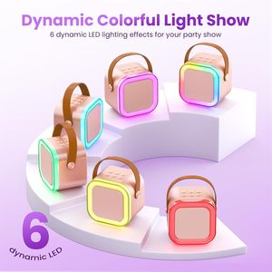 Mini machine karaoké pour enfants - Haut-parleur portable sans fil 5W avec portée de 10m, jouet éducatif pour les enfants de 5 à 15 ans, mini machine karaoké unisexe - Product Image 4