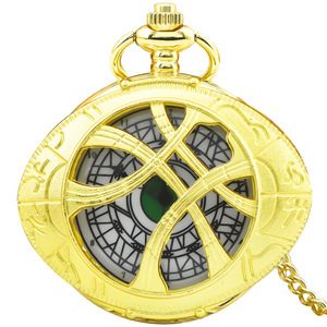 Montre de poche vintage Marvel Doctor <span class=keywords><strong>Strange</strong></span>, style rétro, avec cadran ajouré et chaîne, vente en gros - Product Image 5