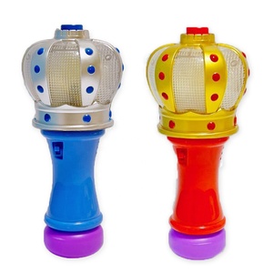 क्राउन कार्टून मिनी बुलबुला wand लाइट अप खिलौना w/95 मिलीलीटर बुलबुले समाधान बच्चों पार्टी लड़कों और लड़कियों के लिए आउटडोर मज़ा - Product Image 3