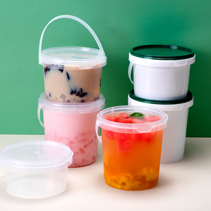 Vasos Desechables Personalizados para Bebidas para Llevar, Vasos de Plástico PP Transparente con Asa y Tapa para Fiestas, Té, Jugo - Product Image 2