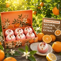 Coffret Cadeau de Bombes de Bain Personnalisées aux Agrumes en Gros – Boules de Bain à la Vitamine C, Bombes de Bain Florales, Boîte de Rituels Spa Rafraîchissants OEM ODM