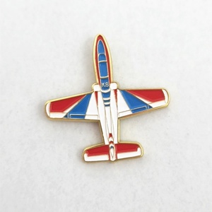 Perni personalizzati in metallo smaltato morbido aereo con spilla, regalo di promozione souvenir di promozione - Product Image 2