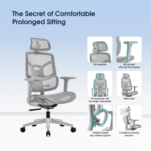 Silla de Oficina Ejecutiva Moderna, Ergonómica, Ajustable, Completamente de Malla, para Oficina en Casa - Product Image 5