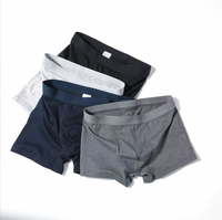 Boxers pour hommes en coton/élasthanne tricoté, taille mi-haute, avec logo personnalisé, séchage rapide, respirants et confortables, vente en gros