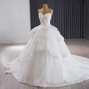 Jancember 241118 Princess Sweetheart Lace Embroidery Wedding <b>Ball</b> <b>Gown</b> Dresses - Product Image 3