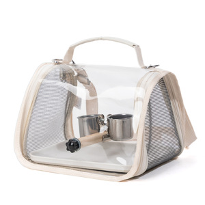 Parrot Outdoor Travel Bag Transparent <b>Waterproof</b> Portable Foldable Handheld Shoulder Carried Bird Cage Small Pets - Product Image 1
