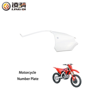 Plaque de numéro avant de <span class=keywords><strong>moto</strong></span> LINGQI RACING, en plastique <span class=keywords><strong>blanc</strong></span> et noir, pour CRF450 2022, accessoires tout-terrain pour <span class=keywords><strong>moto</strong></span> de cross - Product Image 2