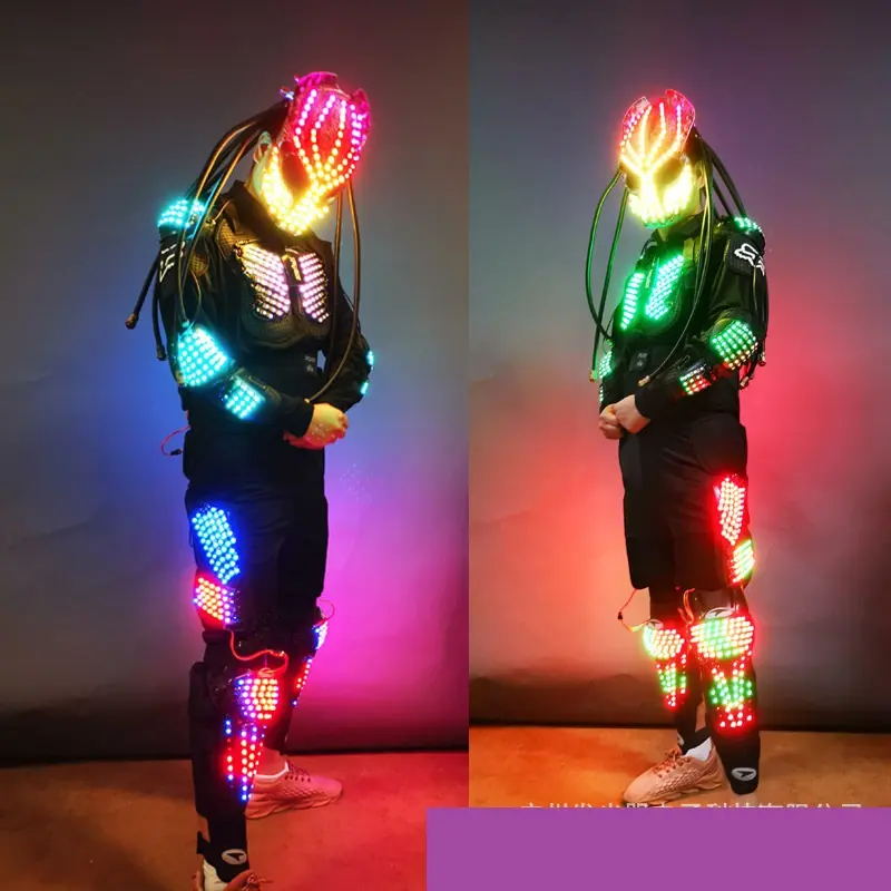 Offres Spéciales scène fête décoration Rave brillant Performance vêtements fête déguisement LED danse Robot lumineux Costume