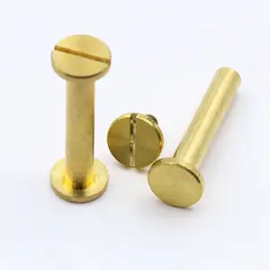 high quality one line slot male and female chicago screw solid brass with flat top