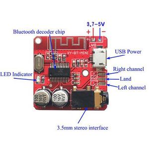 XY-BT-มินิบอร์ดรับสัญญาณเสียง 4.1 Mp3 บอร์ดถอดรหัสแบบไม่สูญเสียข้อมูลโมดูลเพลงสเตอริโอไร้สาย 3.7-5V - Product Image 6