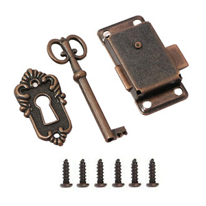 QY Antique Bronze <b>Cabinet</b> <b>Lock</b> With Key For Furniture Jewelry Box Display Case Easy Installation - Product Image 3