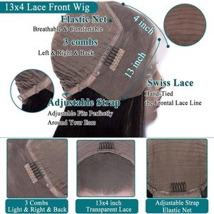 Commercio all'ingrosso del pacchetto di parrucca corta dei capelli umani, parrucca anteriore del pizzo trasparente 13*4/Hd 180% densità 10 ~ 14 pollici a doppia parrucca di Bob disegnata - Product Image 6