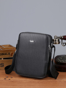 SARO One Strap Luxury Leather Sling Man Messenger <b>Bags</b> with logo for Crossbody Shoulder Cross Leather Shoulder <b>Bag</b> Men - Product Image 1
