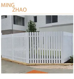 Kustom aluminium vertikal slat pagar panel Taman mewah privasi slat pagar