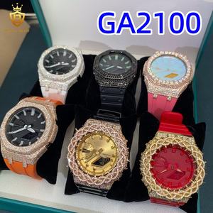 Cassa per Orologio GA2100 Serie Design Popolare con Diamanti, Cassa in Argento Sterling 925 per Uomo, Cassa per Orologio con Moissanite <span class=keywords><strong>D</strong></span> VVS Certificata GRA - Product Image 1