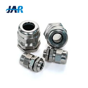 JAR manufacturer ip68 waterproof cable entry fire resistant ROHS PG stainless steel metal cable glands