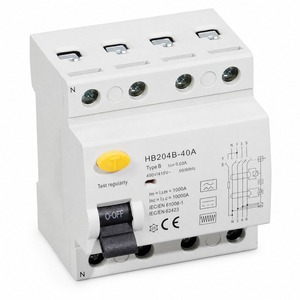 Interruptor Diferencial Tipo B, RCCB, CE, CB, 3P+N, 80A, 10mA, 30mA, 100mA, 300mA, 400V, 10kA, Interruptor de Circuito Diferencial, HB204B-40A, HB202B-40A - Product Image 3