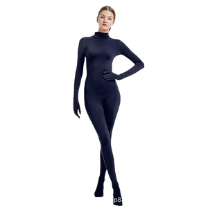 Traje Zentai de Cuerpo Entero de Spandex Negro para Adultos XJ, Mono con Pies, Unisex, Disfraz de Halloween de Invisibilidad para TV y Cine, Ajustado al Cuerpo - Product Image 1