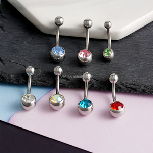 Mejor Venta de acero inoxidable 316L externamente roscado Piercing joyería ombligo anillo del vientre - Product Image 5