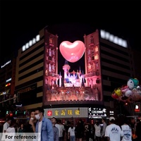 Panneau d'affichage 3D à œil nu affichage LED extérieur étanche à 90 degrés coin de construction mural écran publicitaire enseigne signes