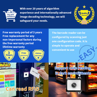 Lecteur de code QR ECodeSky EMT8621RF de haute qualité, lecteur NFC RFID USB RS232, module de scanner de codes-barres 1D/2D en stock, garantie de 3 ans