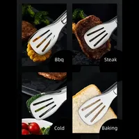 Penjepit Sajian Stainless Steel Grosir, Penjepit Minyak, Penjepit Panggangan, Peralatan Dapur untuk Restoran, Katering, dan Memanggang