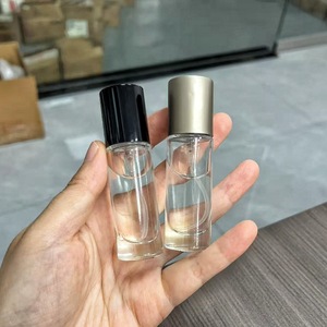 Hot <b>Empty</b> Cylinder <b>Glass</b> Spray <b>Bottle</b> 10ml 15ml Crimp Black Cap <b>Glass</b> Perfume <b>Bottles</b> - Product Image 4