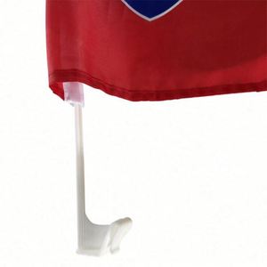 Bandera de Coche de Eslovaquia Portátil, Impermeable, de Poliéster, con Impresión Digital Personalizada al por Mayor, con Asta y Clips - Product Image 4