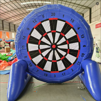 En stock : Parcours d'obstacles gonflable géant d'extérieur, jeu de fléchettes de football, en PVC, certifié CE, jeux interactifs populaires pour événements