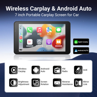 Caméra de tableau de bord portable OEM 1080p 10 pouces IPS à double objectif avec CarPlay et Android Auto intégrés, Wi-Fi, vision nocturne et caméra de recul