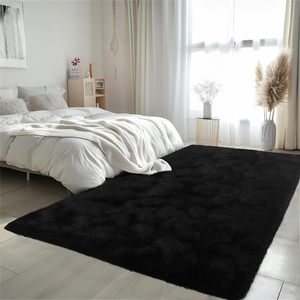 Fournisseur d'usine, tapis de sol doux noirs modernes pour la décoration d'hôtel, tapis pour salon - Product Image 1
