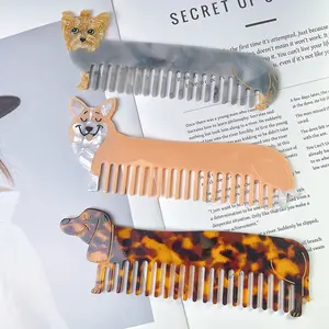 Anti-static High Quality Acetate Hair Comb Cute Animal Waterproof Acetate Comb For Girls