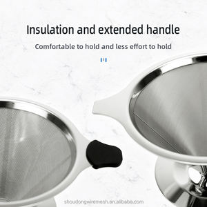 Portátil De Aço Inoxidável Cone Invertido Filtro De Café Cold Brewing 250 300 Mesh Drip Funnel Café Ferramentas Acessórios Food Grade - Product Image 4